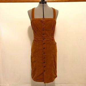 Free People buttonfront corduroy jumper brown 8